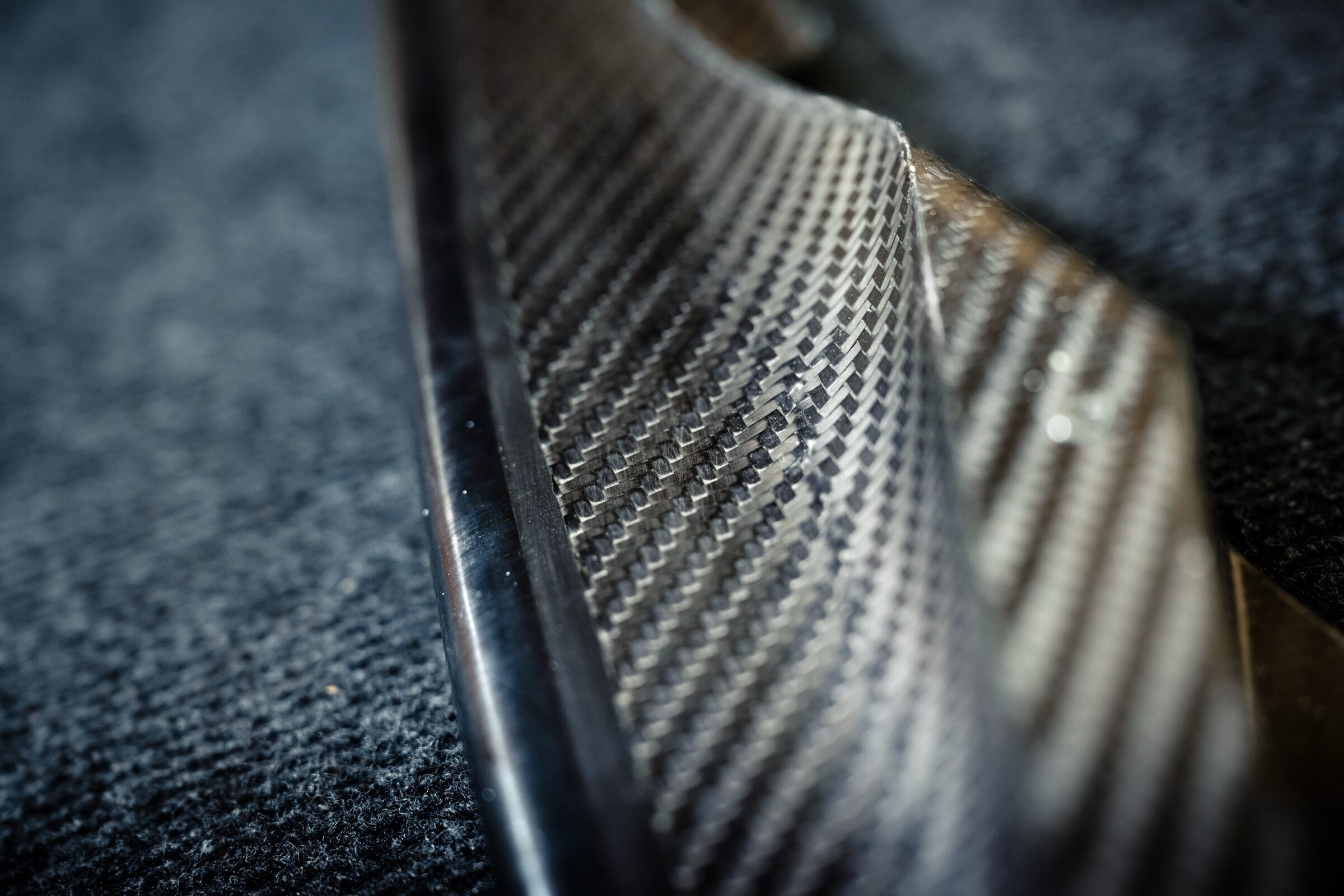 Carbon fibre weave detail